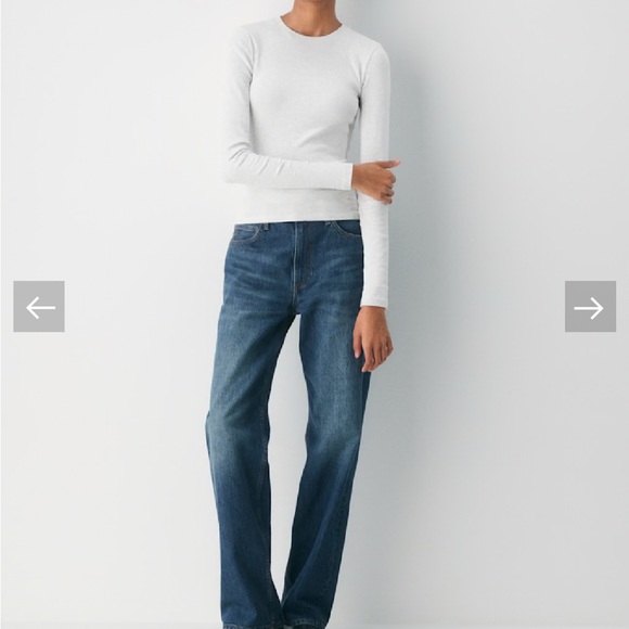 Aritzia Tops - Heather gray HomeStretch™ Rib Crew Longsleeve